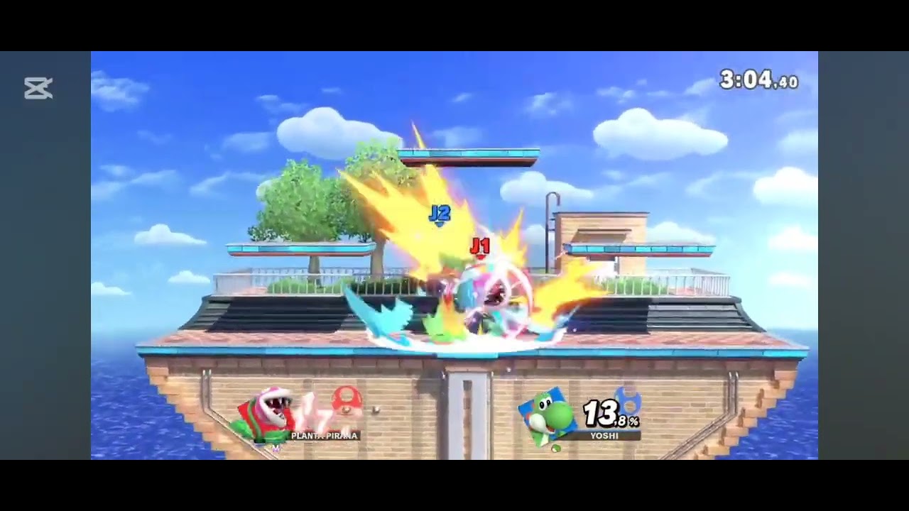 Planta Piraña VS Yoshi camping | Smash Bros Ultimate 