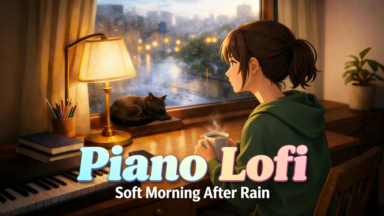 Calm Morning Piano Lofi ☀️ After Rain Ambience