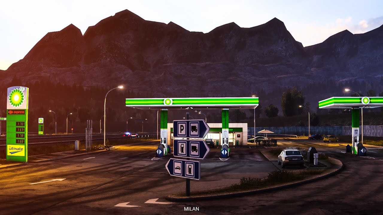 Real Gas Stations v1.01 - Euro Truck Simulator 2 Mod