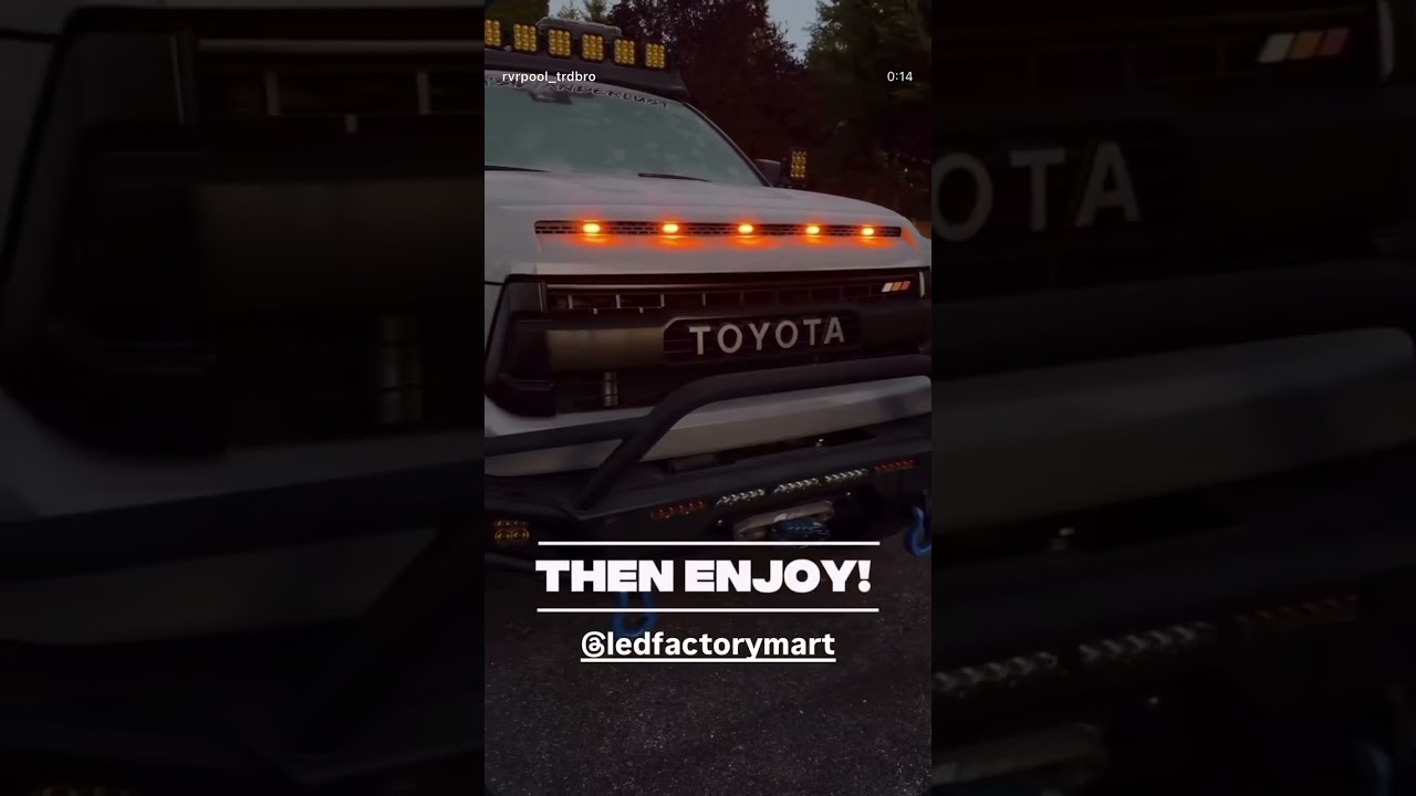 DIY Scoop Grille Mesh Insert with amber LED lights  