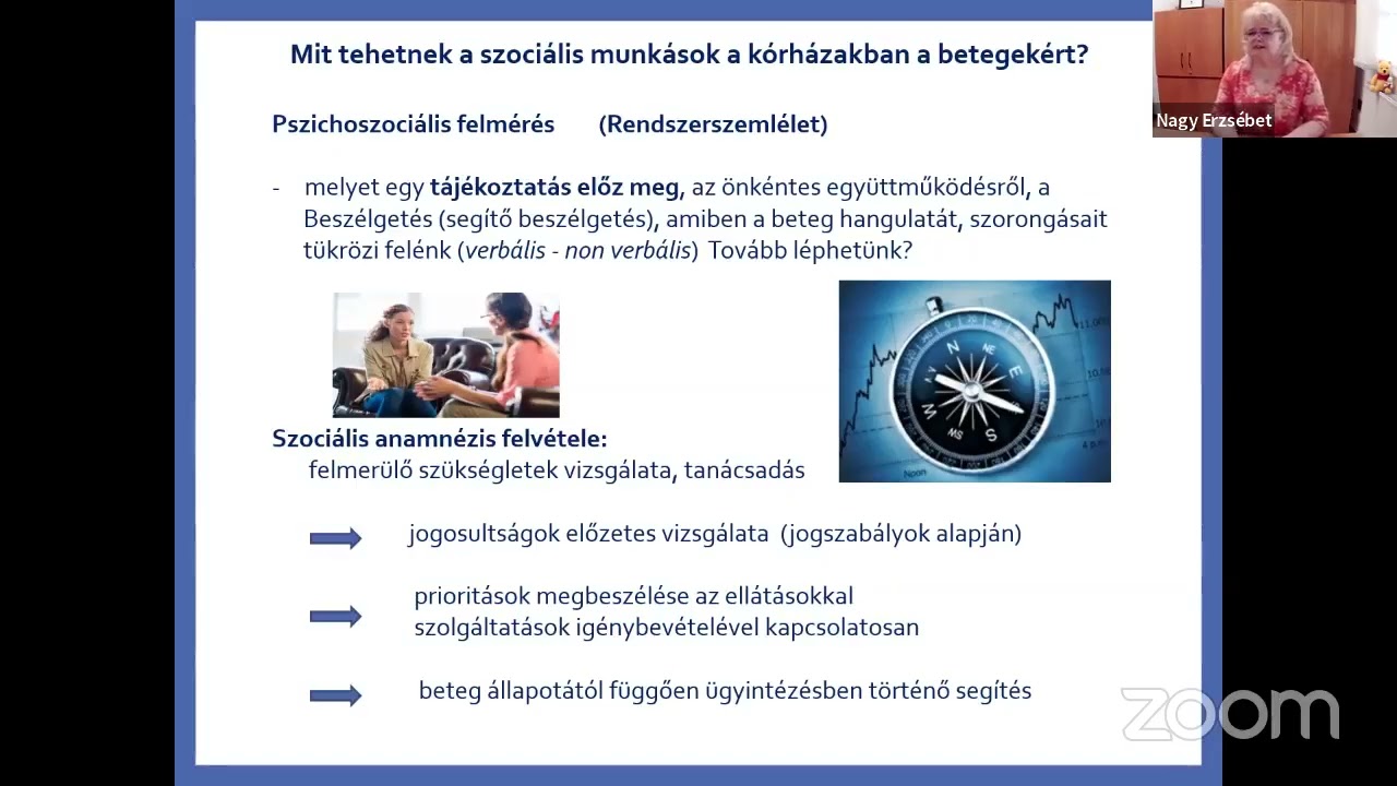 Milyen anyagi segítséget kaphat egy daganatos beteg? Nagy Erzsébet vezető szociális munkás előadása