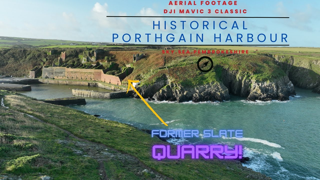 Beautiful Pembrokeshire Coastline - Drone Footage of Porthgain Harbour.