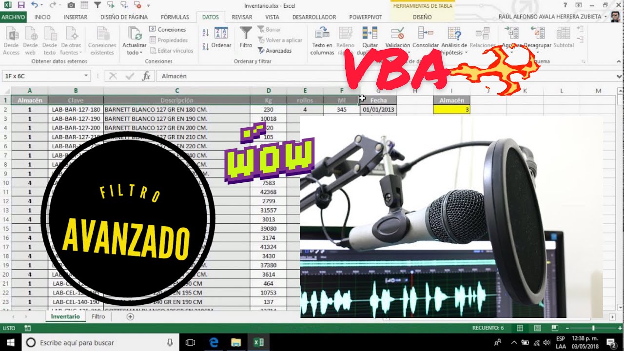 🚿 FILTR&Oacute; AVANZADO💯 en EXCEL - ⚡️Curso Excel Intermedio Avanzado⚡️