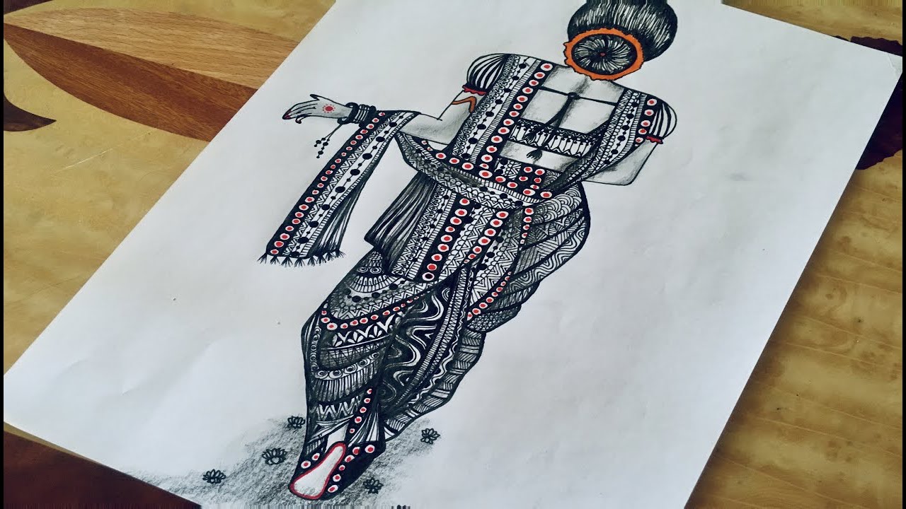 Doodle / Zentangle Art of Beautiful Woman