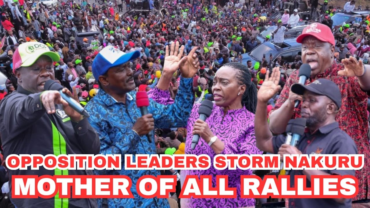 Live: Gachagua, Natembeya, Kalonzo, Matiangi, Karua Storm Nakuru County for mother of all rallies