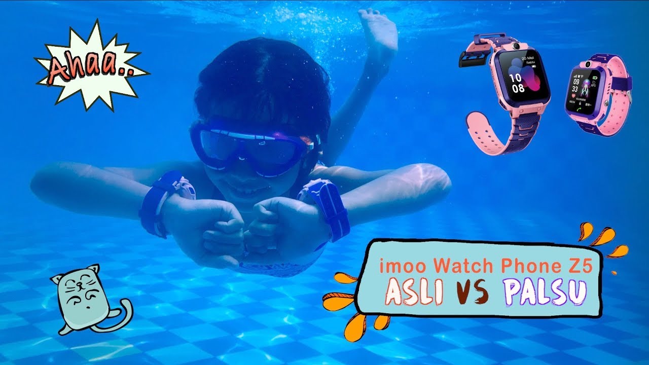 Challenge Berenang pake imoo Watch Phone Z5 ASLI vs PALSU, Rusak yang mana ya ?!? 🙈