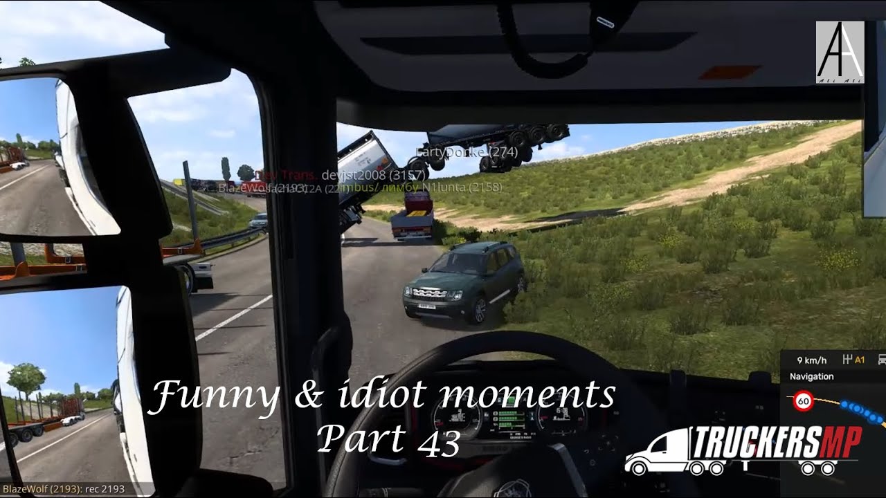 Euro Truck Simulator 2 Multiplayer - Funny & idiot moments Part 43