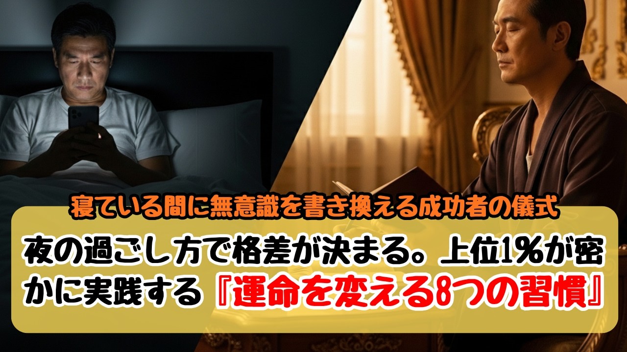 上位1％のエリートが夜に密かに行う「運命を変える8つの習慣」。寝る前1時間の魔法