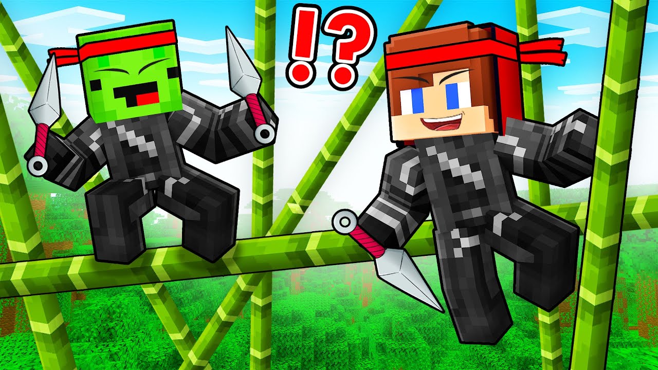 Джей-Джей и Майки стали ниндзя-убийцами в Minecraft! — Maizen