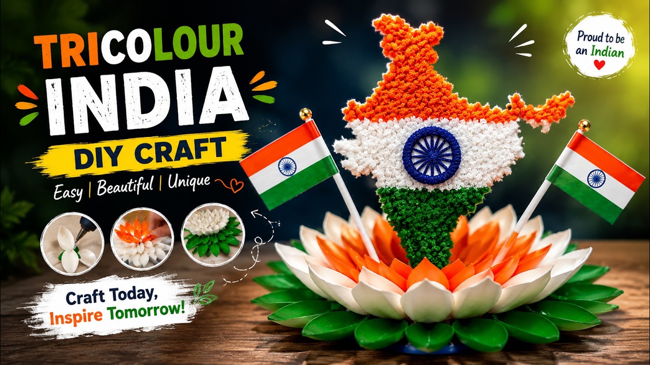 🇮🇳 Easy DIY India Map Craft | Best Independence Day Decoration Idea | 15 August Craft 2026