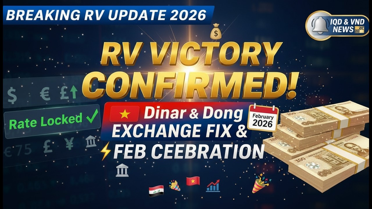 RV Victory Confirmed: Dinar & VND Exchange Fix Set &mdash; February Celebration Expected💰 🎙️Iraqi Dinar