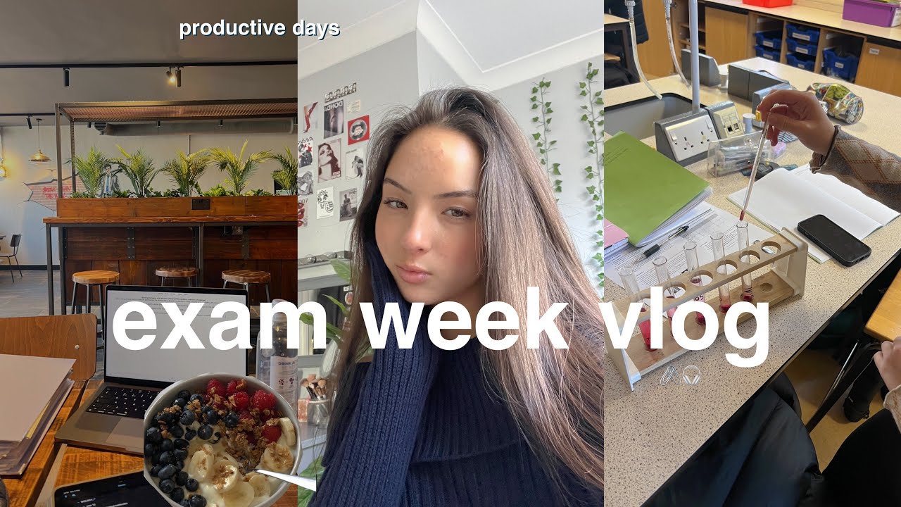 STUDY VLOG📎 exam week, coffee shops & college