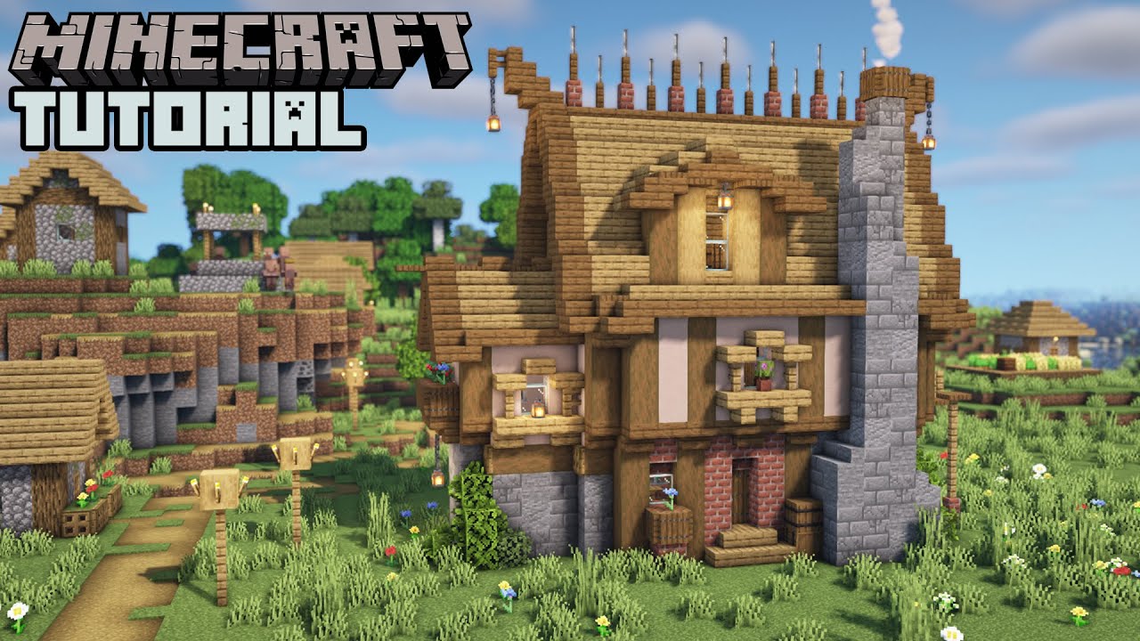 Minecraft - Medieval Tavern/Inn Tutorial (How to Build)