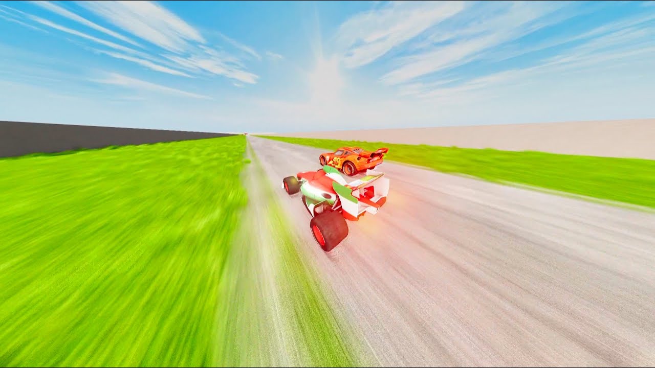 Instant 1000 KMH Acceleration and braking test: Which PIXAR Cars Survives! 🔥 - BeamNG Drive