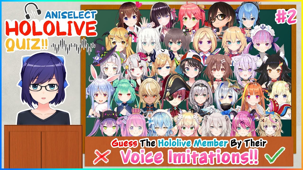 【Hololive Quiz】Guess The Hololive Member By Their Voice Imitations!! (2)