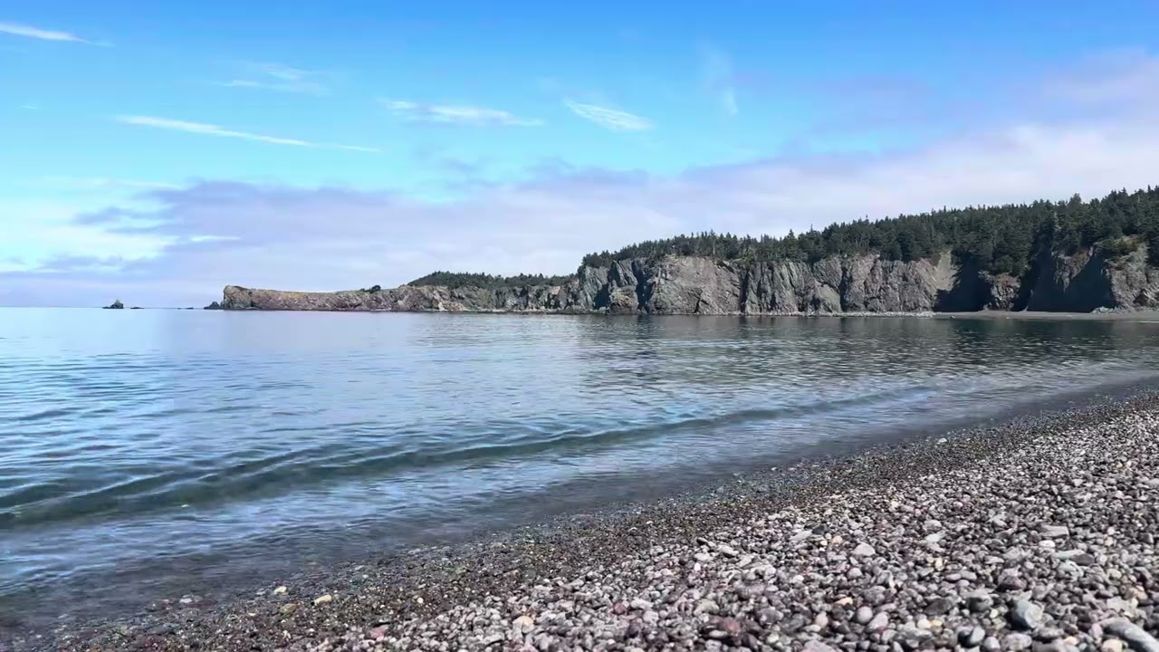 Crash & Fizzle Waves at Big Chance Cove, Chance Cove Beach, NL