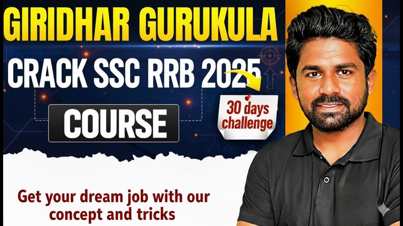 SSC | RRB Pyq's WITH GIRIDHAR GURUKULA DAY 13 | GIRIDHAR SIR | 30 DAYS HARD CHALLENGE