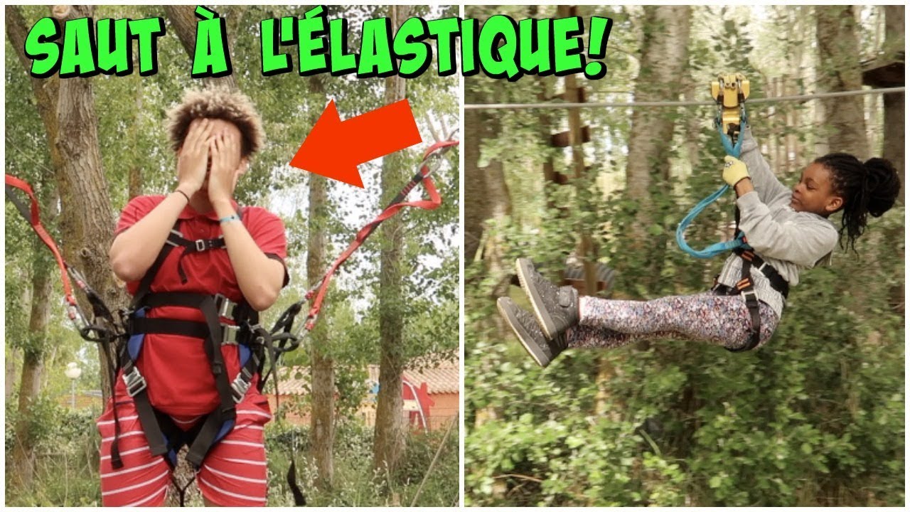TONTON SAUTE A L'ELASTIQUE ,ACCROBRANCHE Camping La Yole Partie 2 vlog famille