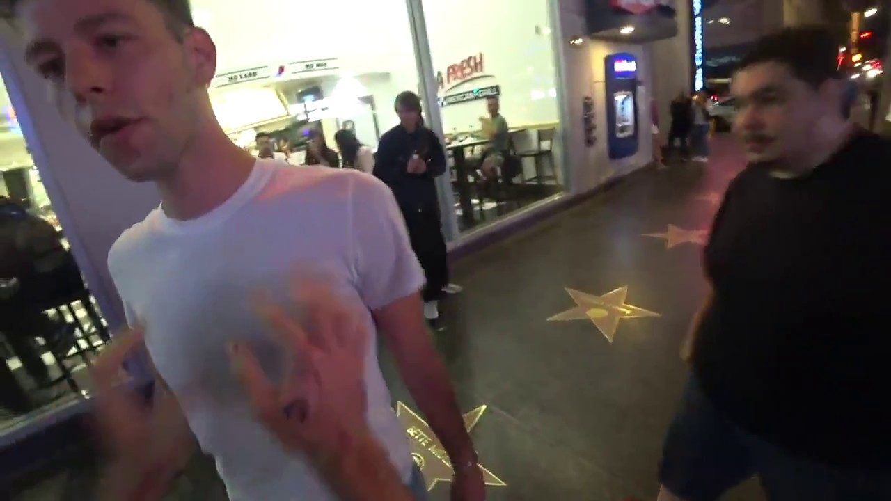 Hampton Brandon vs Ice Poseidon Fight on Hollywood Boulevard