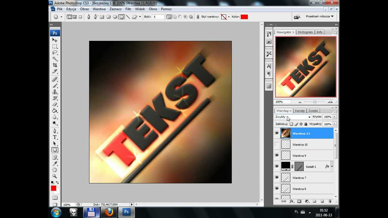 Praca Graficzna w 13 minut od niczego PHOTOSHOP