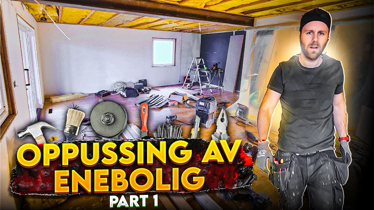 Oppussing av stue og kjøkken Del 1 DIY Livingroom and kitchen renovation
