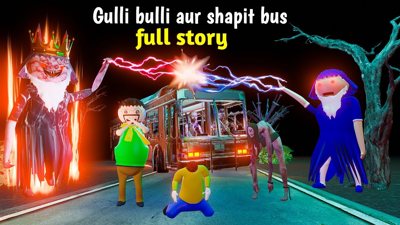 gulli bulli shapit bus | full story | gulli bulli | shapit bus | gulli bulli cartoon #mjh