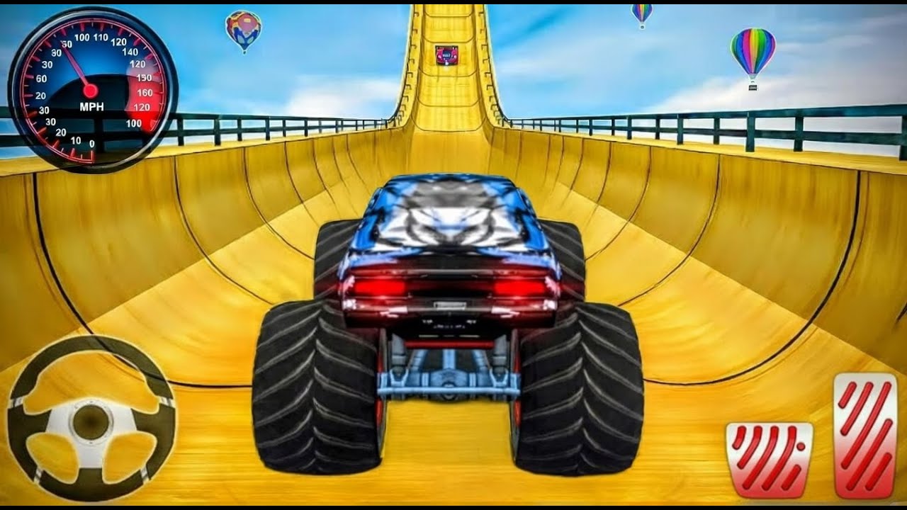 🔥Monster Truck Mega Ramp Impossible Driver - 4×4 Ultimate Car Stunts GT Racing - Android Gameplay💥🎮