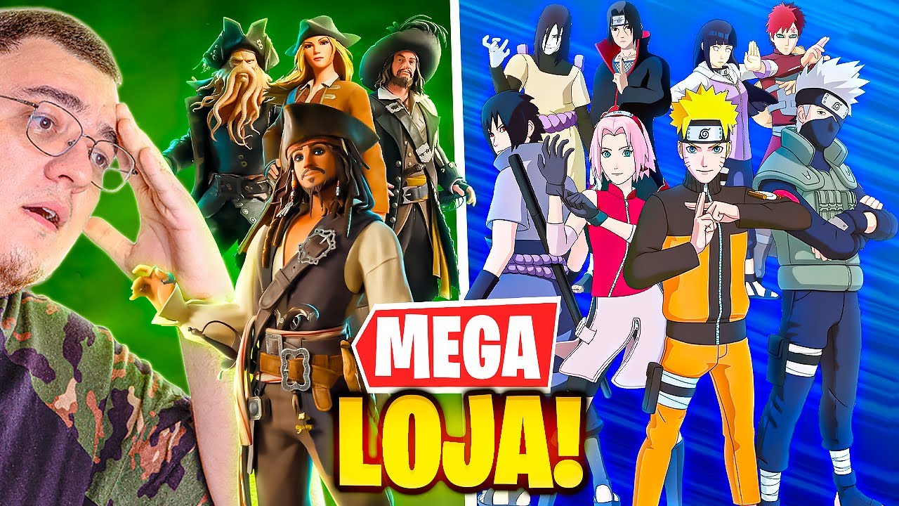 NARUTO E PIRATAS DO CARIBE ESTÃO DE VOLTA AO FORTNITE! 😱🔥 NÃO PERCA!