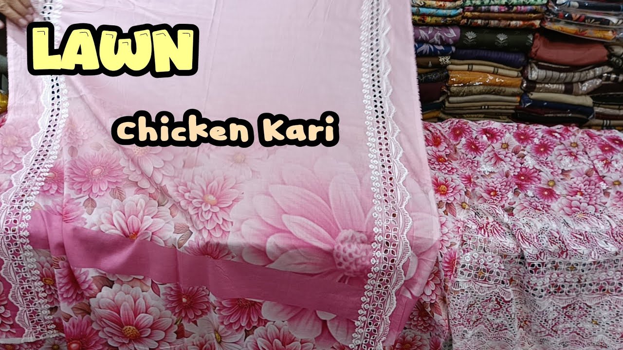 Summer Lawn 2026💥 Chicken Kari Boring 💯Print shirt 🎁 Veil LAWN  Dupatta 3p -1877