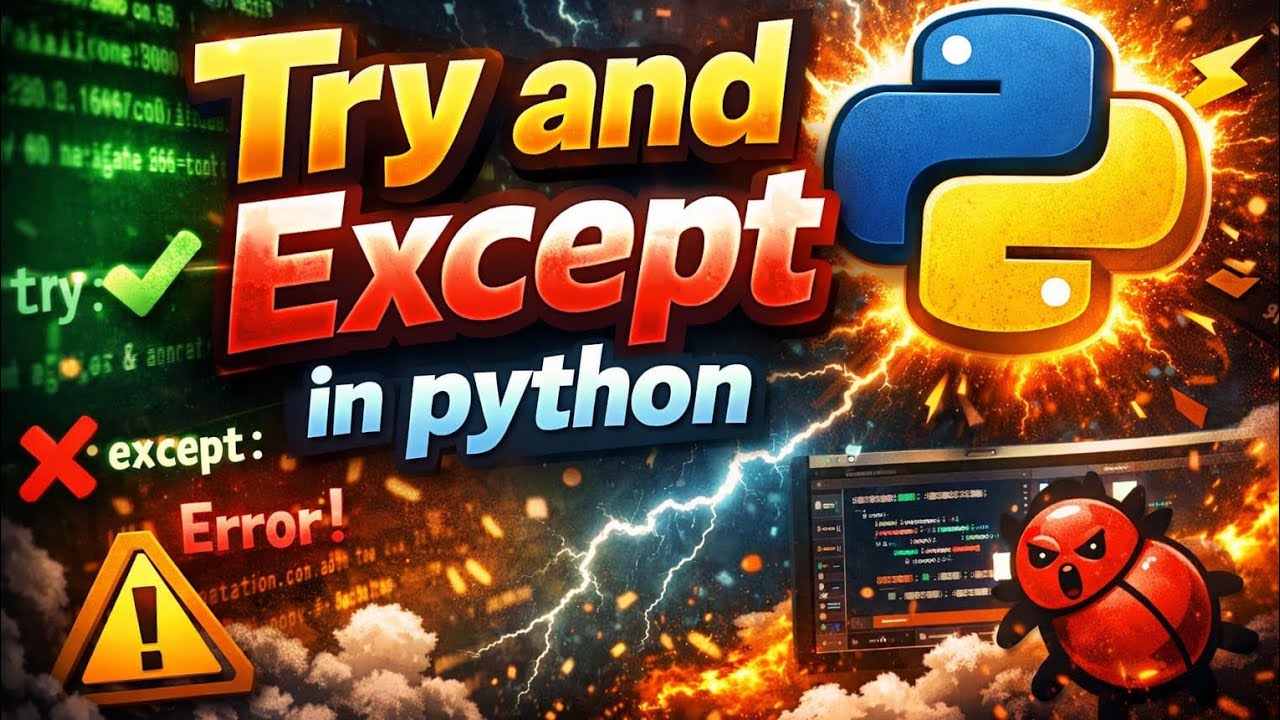 Master Try & Except in Python (Stop Crashing Your Code!) || Python Error Handling Made Easy