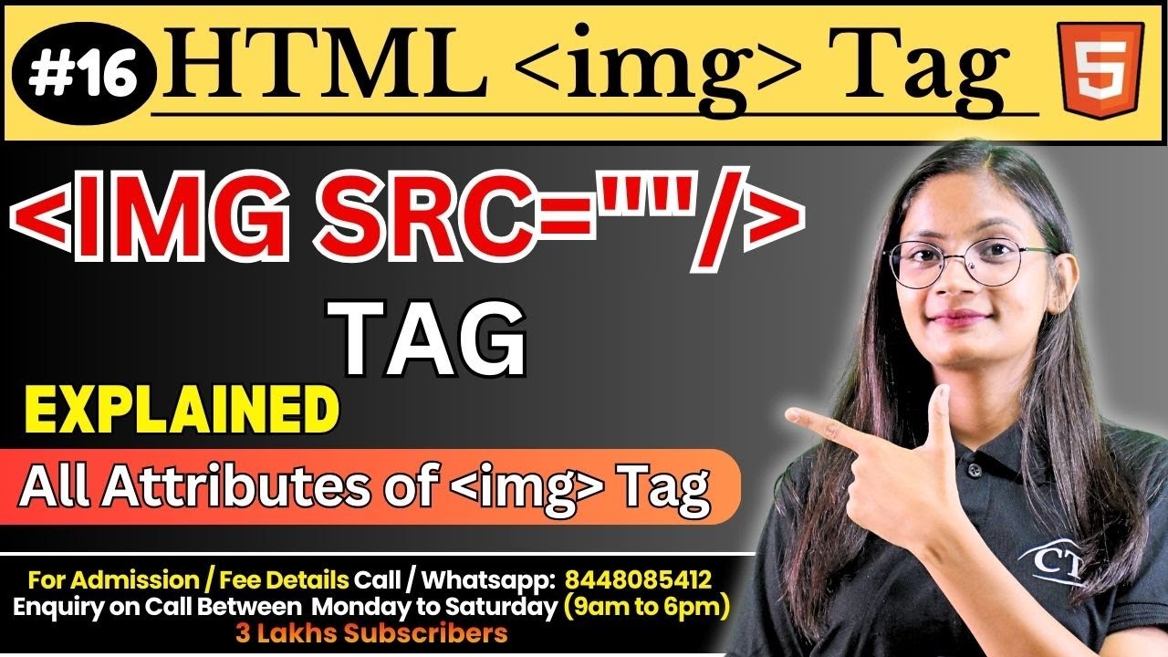 #16 Image Tag in HTML with Example | How to use Image SRC Tag in HTML? | Computer Tech Academy
