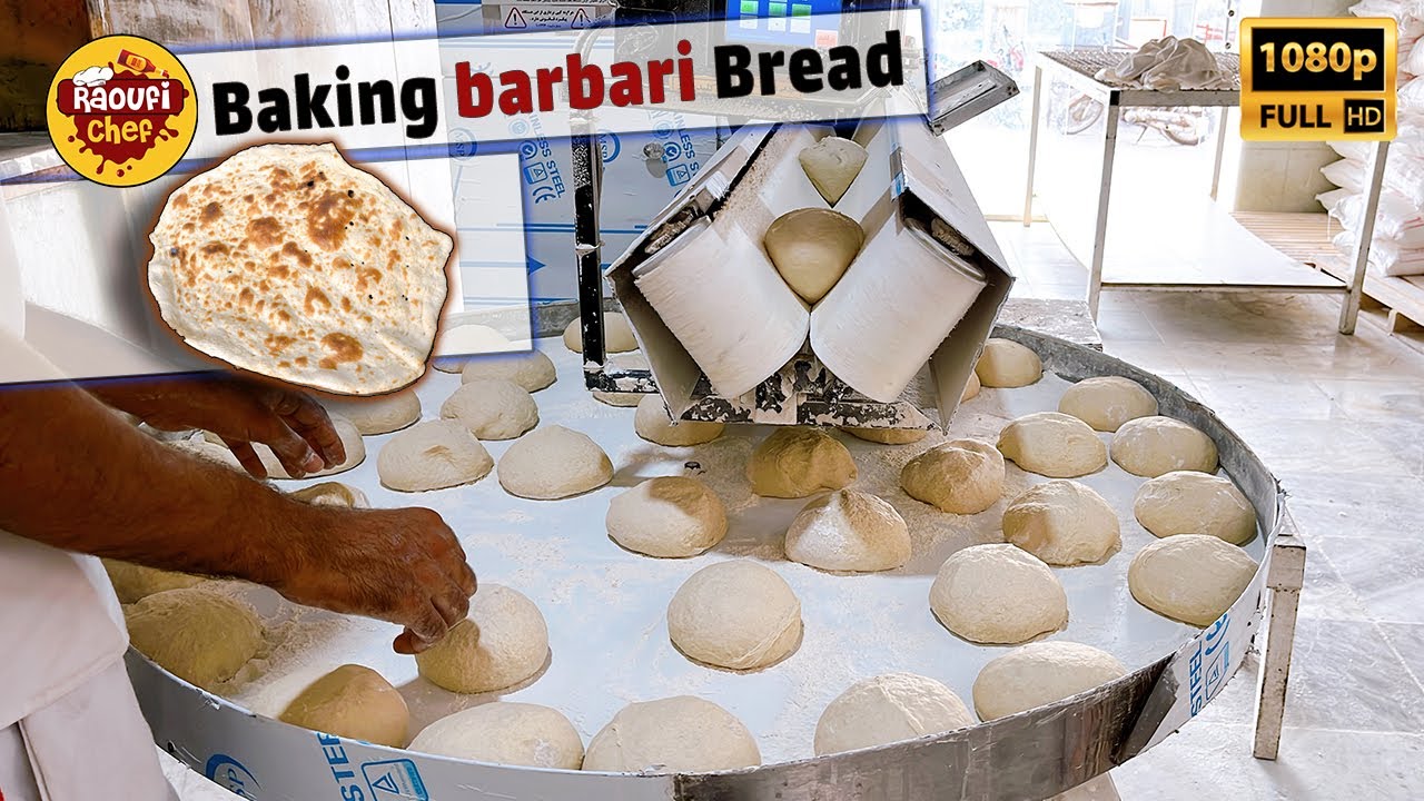 Baking Bread ♧ Baking Iranian Bread ♧ Cooking Barbari Bread in Iran