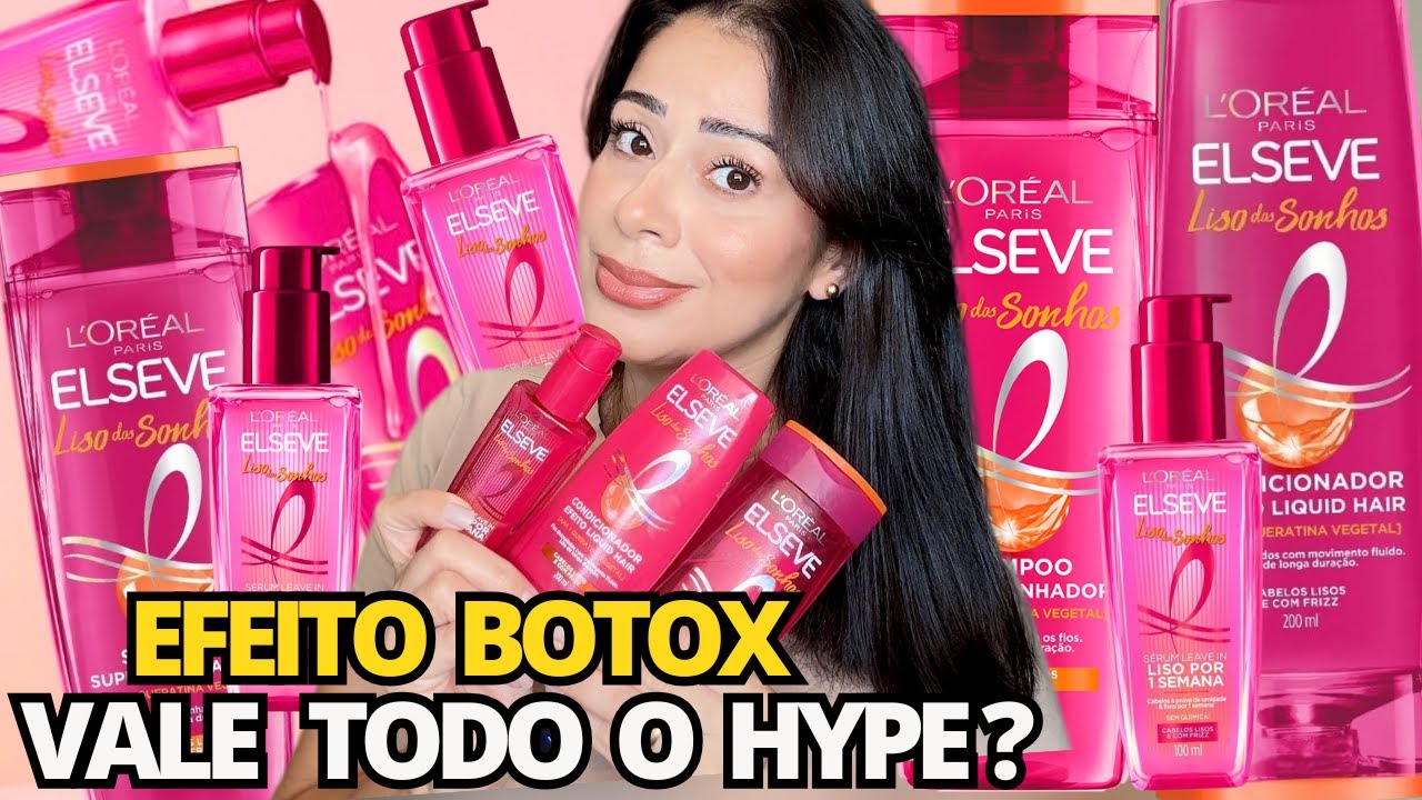 TESTEI Elseve Liso Dos Sonhos Efeito Botox : Sérum, Shampoo e Condicionador | VIRALIZOU De Farmácia