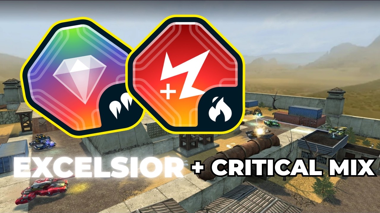 Tanki Online - TWINS EXCELSIOR + FIREBIRD CRITICAL MIX Gameplay In Year 2042 CTF With Paladin