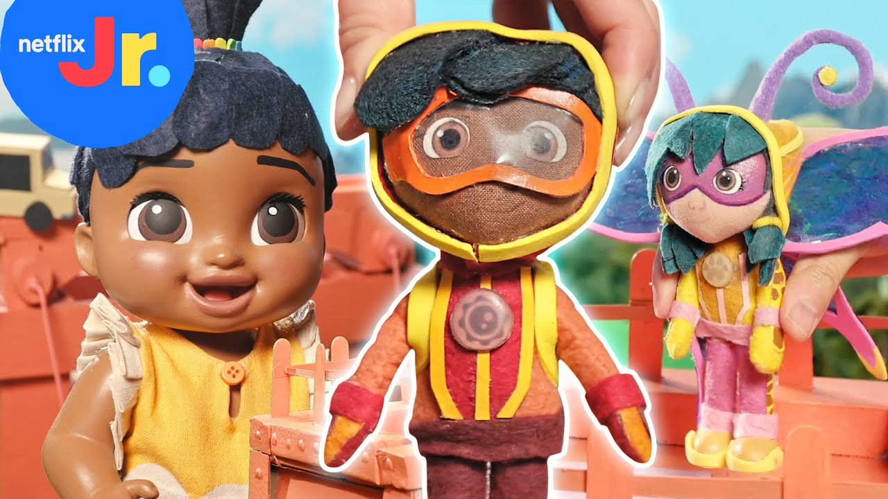 Action Pack Toy Play: Stopping Clay&rsquo;s Super Sized Sister | Netflix Jr