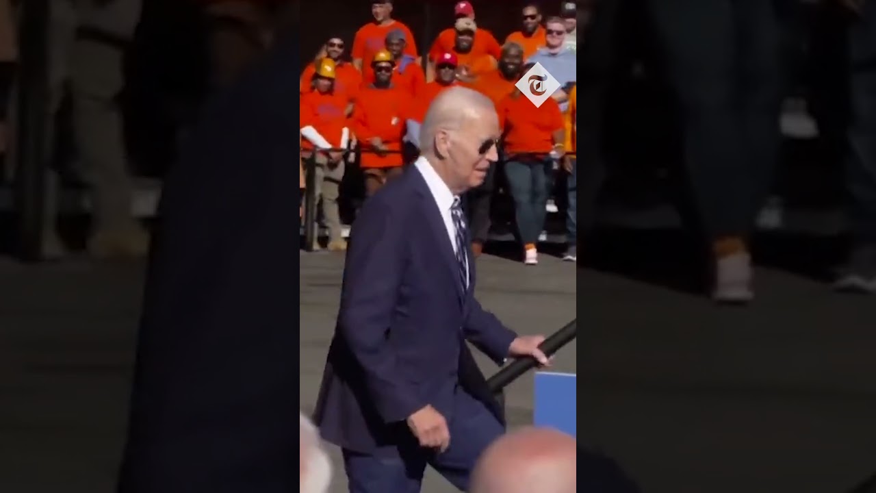 President Biden trips twice as he takes the stage in Philadelphia