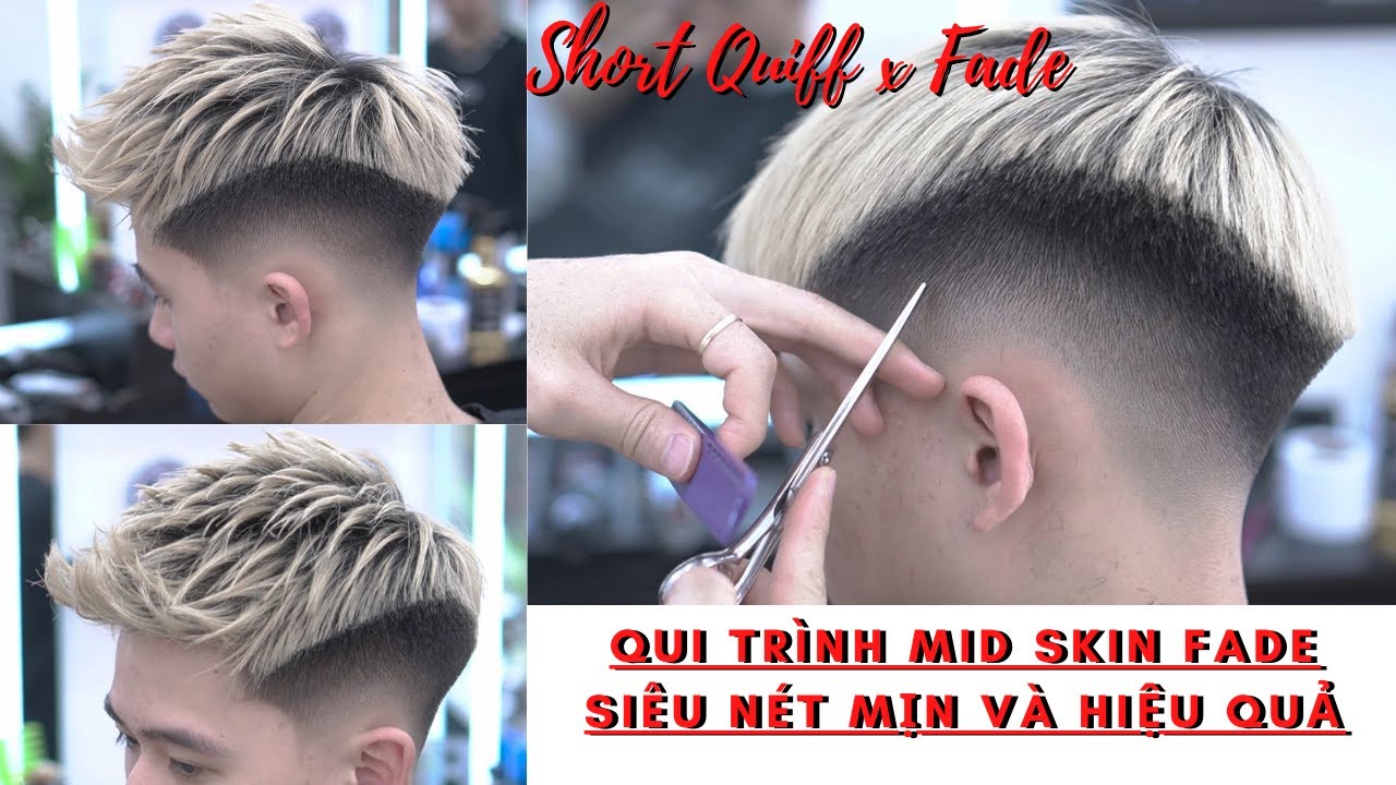 Mid Skin Fade Và Qui Trình Làm Việc Siêu Tỉ Mỉ, Siêu Hiệu Quả | Short Quiff | TUẤN BARBER SHARING