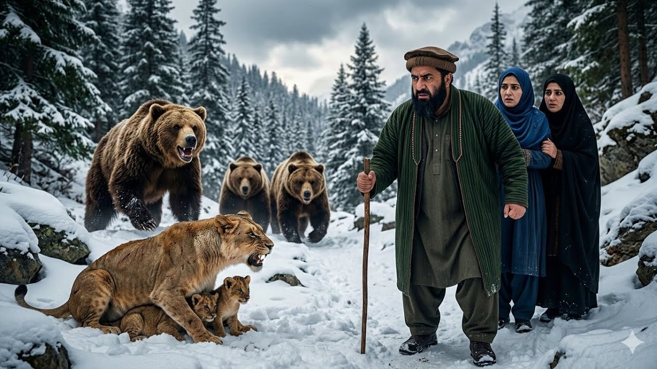 Man vs Bears: Afghan Family Saves Lioness and Her Babies