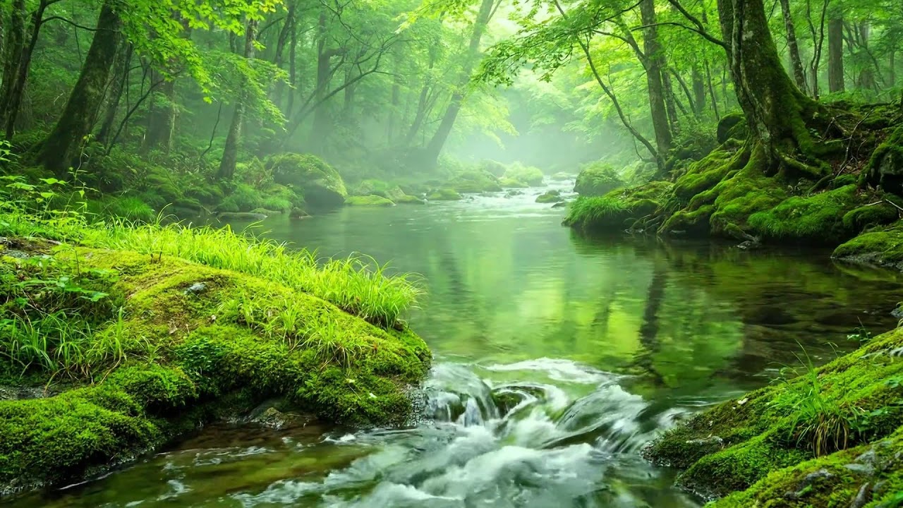 Forest Symphony of Birds Singing and Stream Flowing, Ten Hours of Relaxation and Peaceful ASMR
