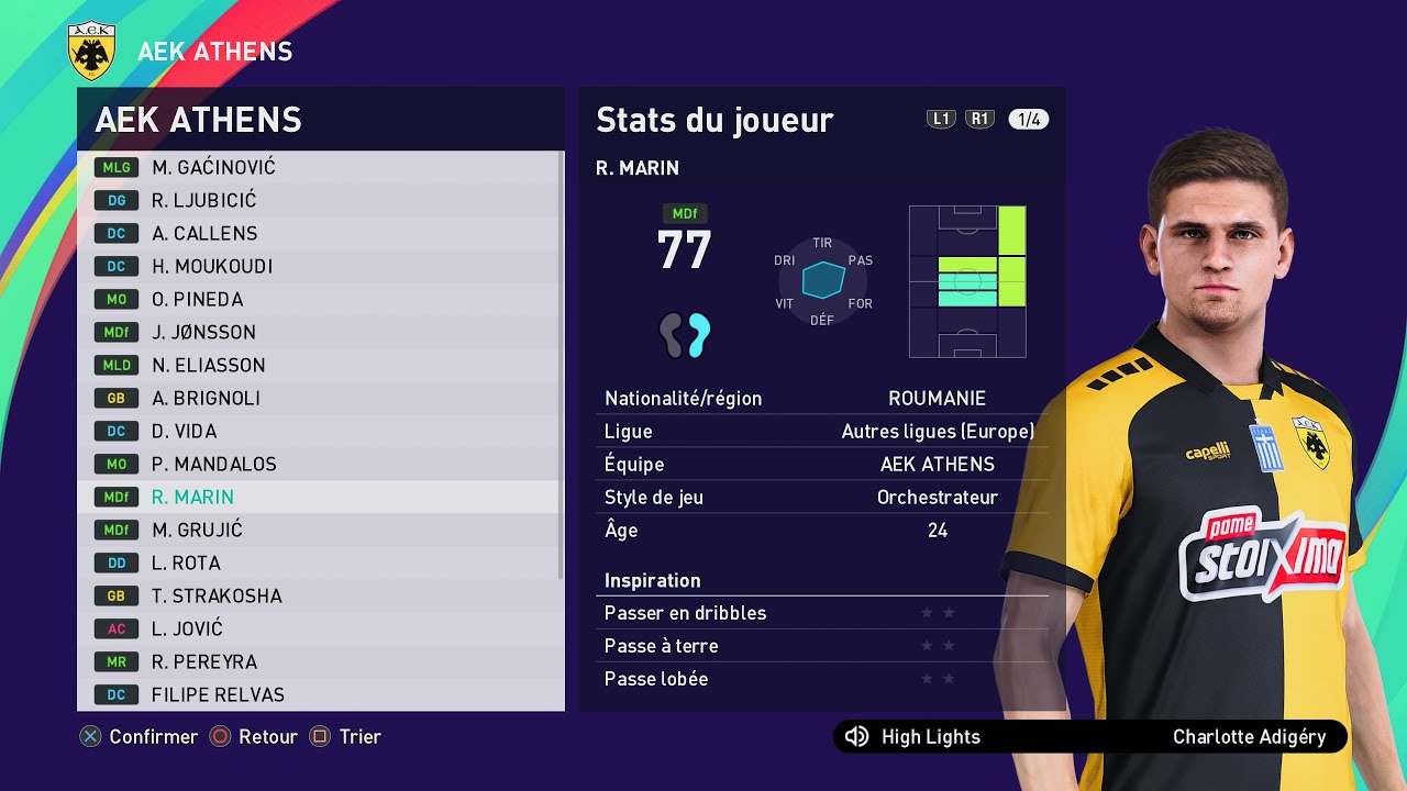 [PES 2021] AEK ATHENS players - season 2025/2026