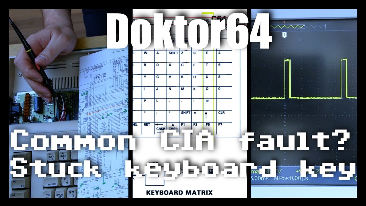 Doc64 #23 | Commodore C64 | Common FAULT? CIA1 repair-Keyboard key 