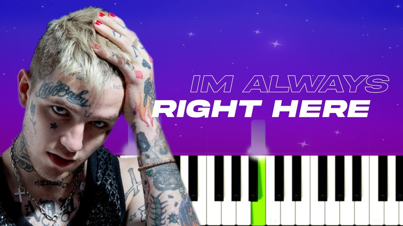 Lil Peep - Right Here ft Horsehead  (Piano tutorial)