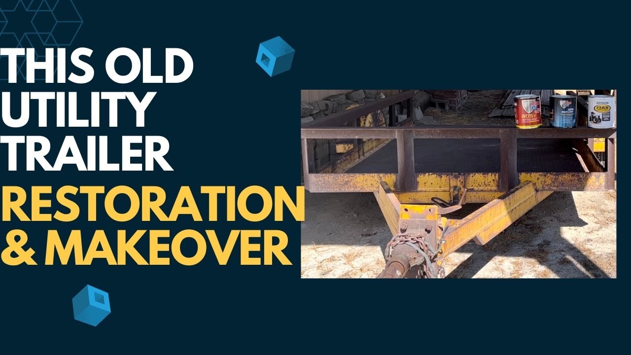 106 - Old Utility Trailer Restoration | Trailer Makeover | POR 15 Primer | POR OEM Bed Liner | DIY