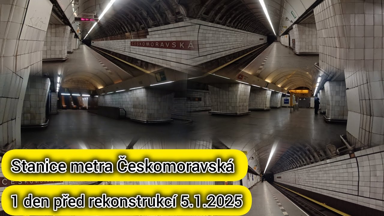 Stanice Českomoravská den před rekonstrukcí 5.1.2025