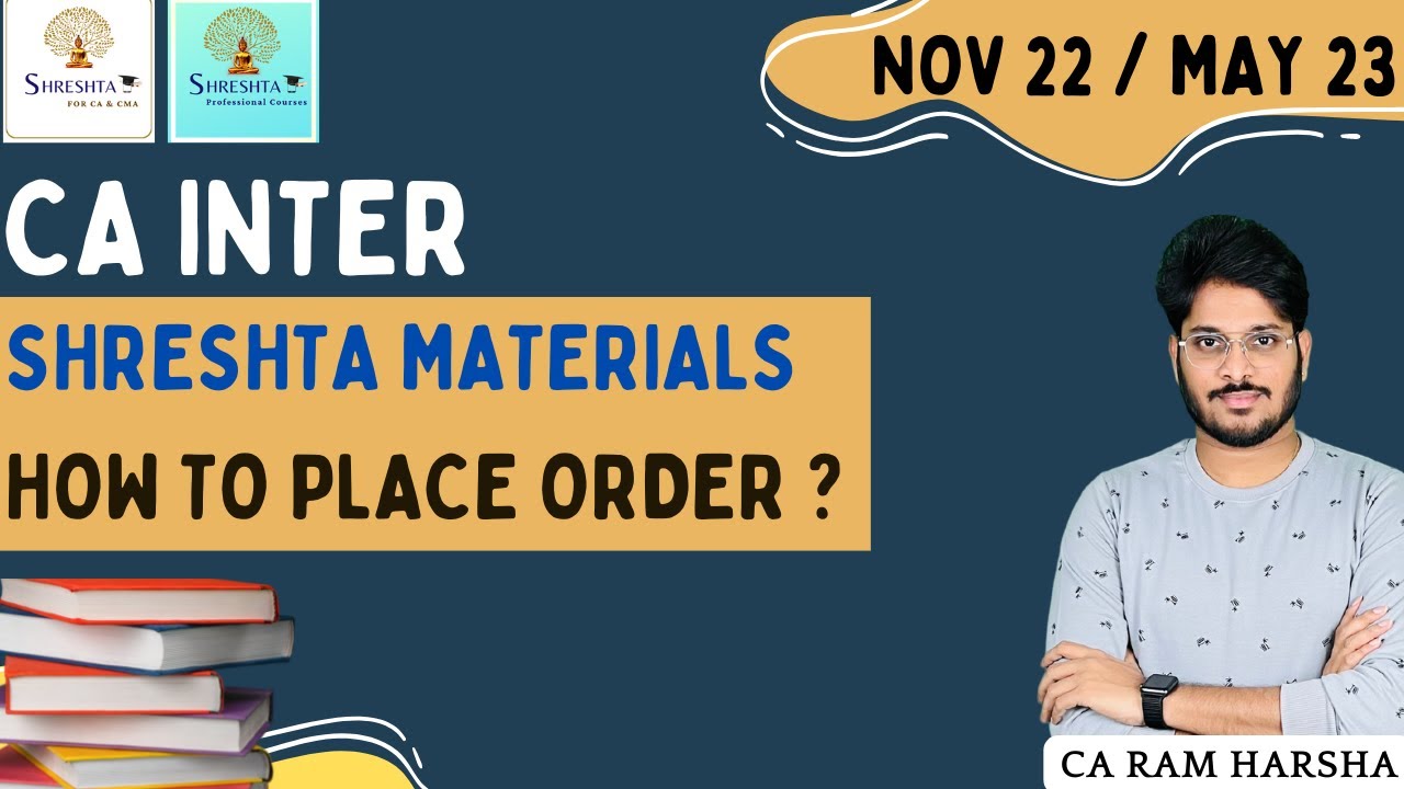 GET SHRESHTA MATERIALS - CA INTER - NOV 2022 / MAY 2023 - READ DESCRIPTION