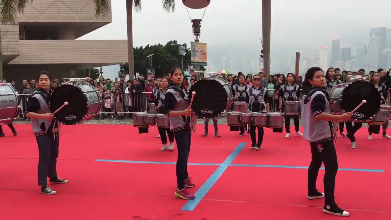 泰國女子步操敲擊樂團 ~ 2015 香港步操管樂大匯演 - 廣場表演