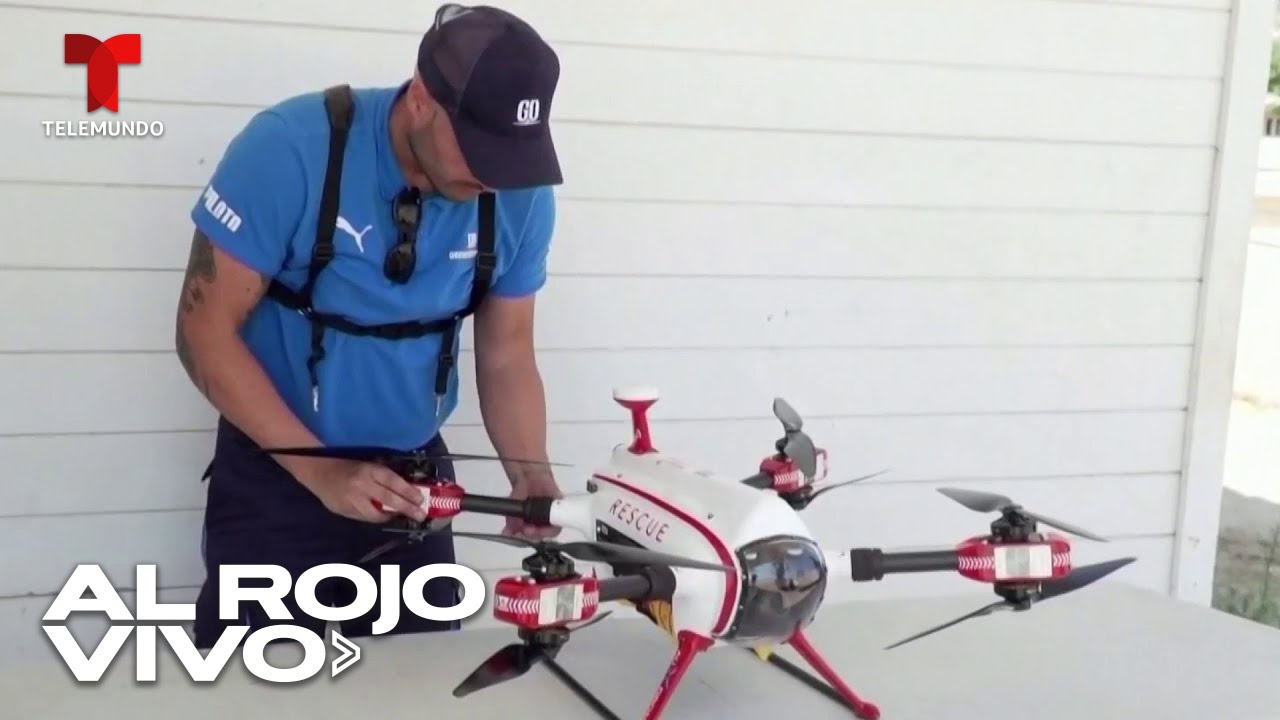 Dron ayuda a salvar a joven que se ahogaba en una playa de Valencia, Espa&ntilde;a