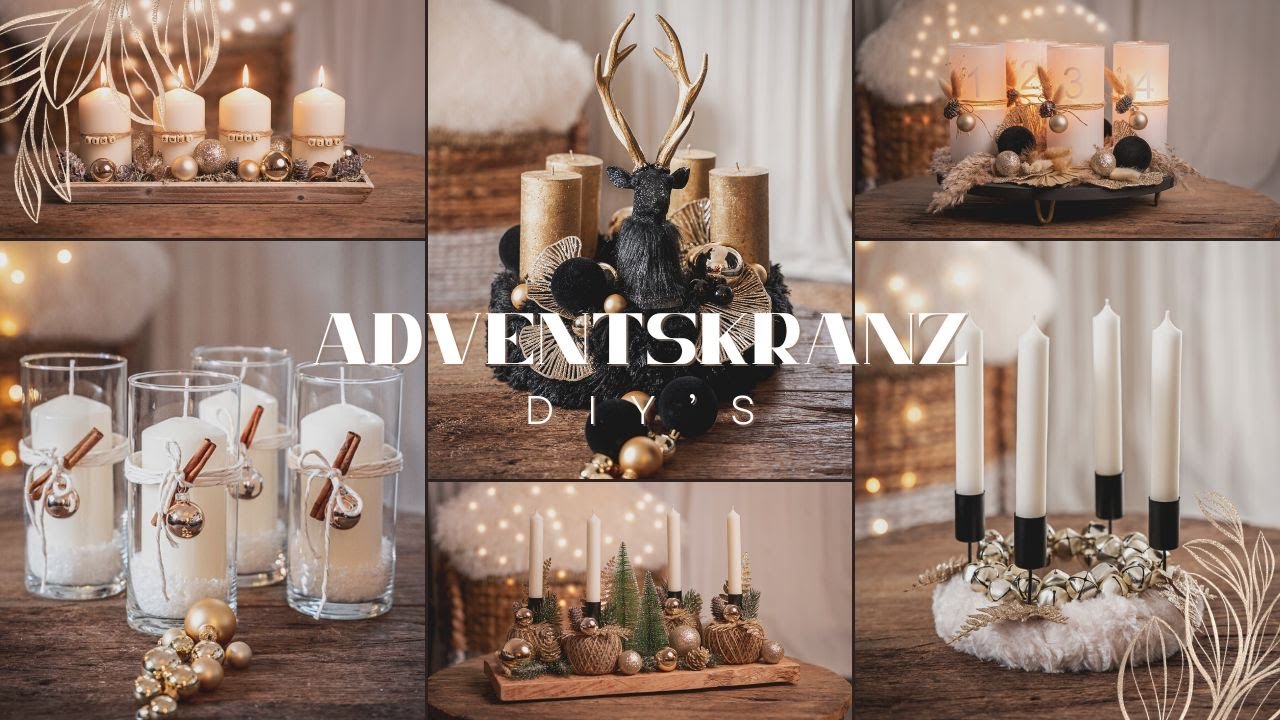 10 Ideen f&uuml;r Adventskr&auml;nze | Adventskranz selber machen | DIY Adventskranz | DIY Advent wreath