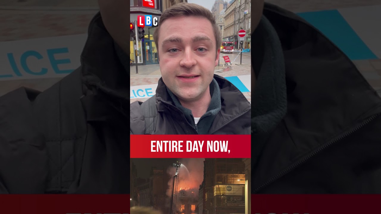 Huge fire shuts down Glasgow Central Station | LBC