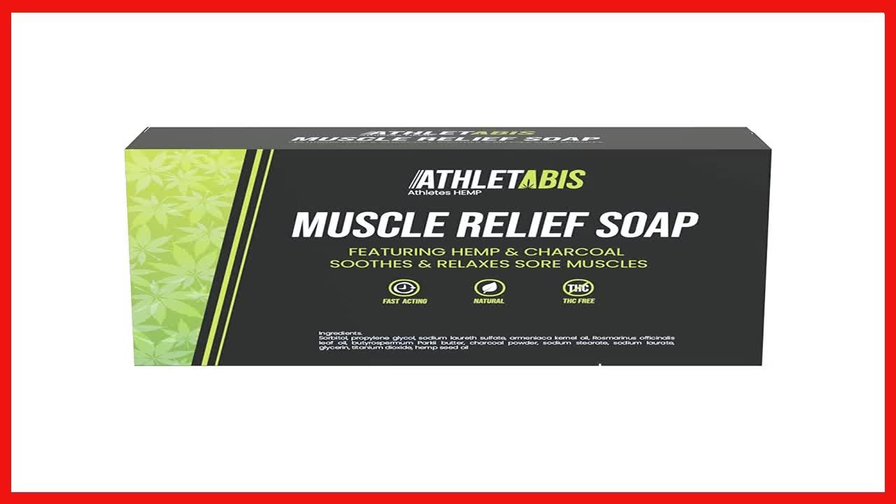 Great product -  Hemp Soap Bar for Muscle Relief – Charcoal & Hemp Seed Oil Natural Soap for Men & W